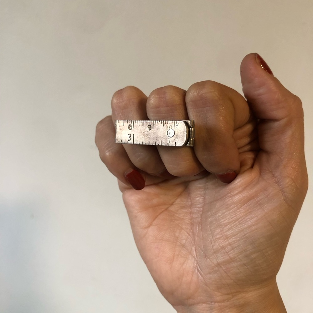 Silver Measuring Tape Ring